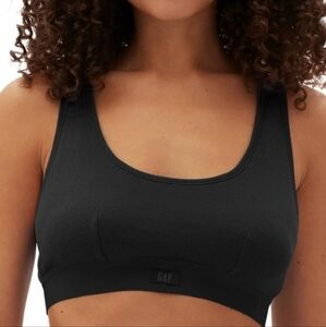 Gap Cotton Racerback Bralette in Black, XS